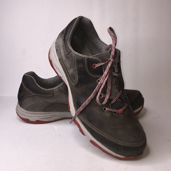 Ahnu Sugar Venture Gray and Brown Suede Leather Low Top Sneakers - Picture 2 of 11